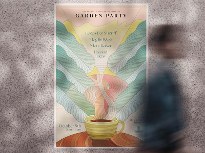 Garden Party 2021 Poster Design illustration poster psychedelic