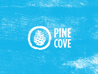 Pine Cove Logo circle design logo pine cone