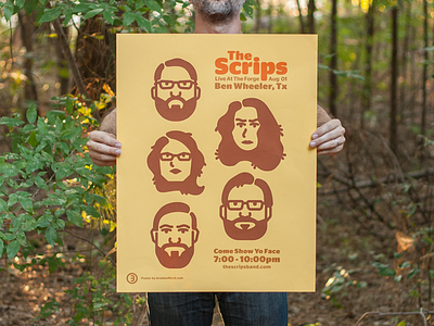 The Scrips “Show Yo Face” Poster bold face graphic illustration