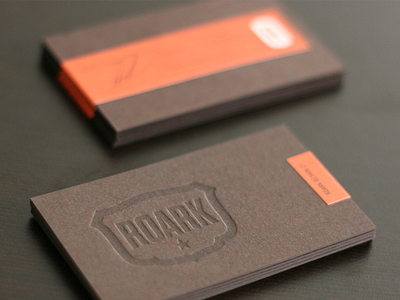 Roark Design Co. - Business Cards blind emboss duplex french letterpress paper