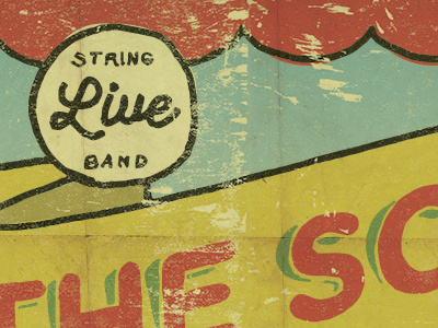 The Scrips - Sideshow Banner banner bluegrass drawn hand lettering poster sideshow