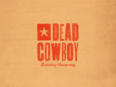 Dead Cowboy Brewing Co. - Logo beer brewery craft type wood