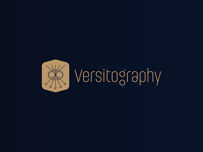 Versitography Logo Design 01 gold light lines logo photography