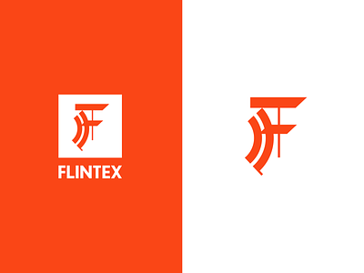 Flintex monogram logo blackletter geometric logo modular monogram technology typography