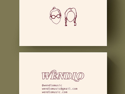 Wendlo Music - Business Cards art director branding design icon illustration lettering logo music album music art type typography