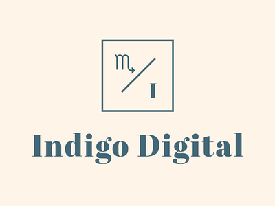 Indigo Digital Logo brand branding company digital logo logo design