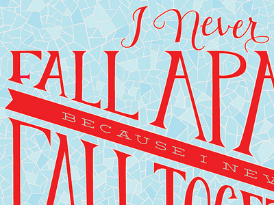 I Never Fall Apart andy warhol lettering typography vector