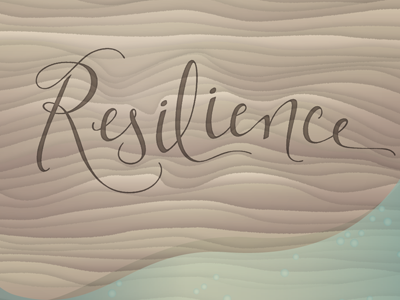 Resilience illustration typography vector