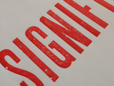 Significant letterpress typography