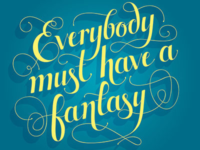 Fantasy andy warhol lettering typography vector