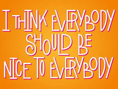 Everybody andy warhol lettering typography vector