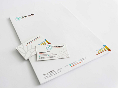 Arbor Centre – business card and letterhead