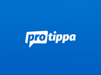Protippa logo app betting logo logo design negative space speech bubble tipping