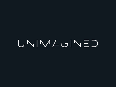 Unimagined – logo architechture clean fine lines logo logo design logotype simple sliced wordmark
