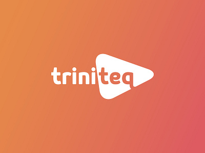 Triniteq – logo arrow brand identity design gradient color logo design online progressive rounded soft triangle