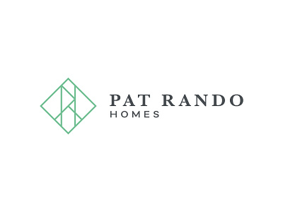 Pat Rando Homes – logo brand identity design clean home builder logo logo design monogram