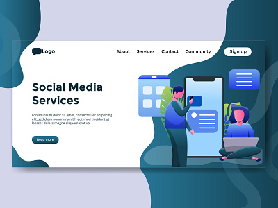 Social Media Services Landing Page