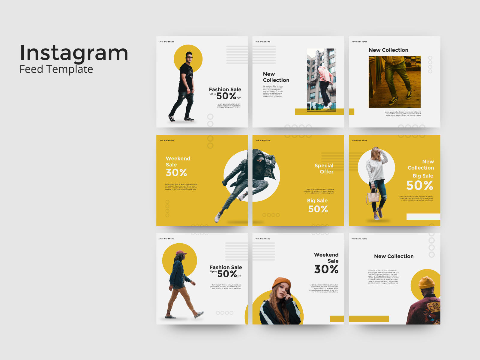 Instagram Feed Template by Mikaelgultom on Dribbble