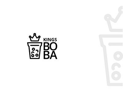 Kings Boba Logo Design design graphic design logo logo design logodesign minimalist logo