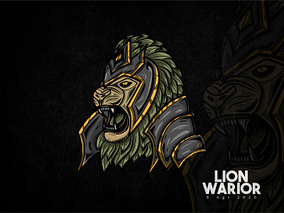 Lion Warior Illustration animal clothing drawing illustration illustrator knigth lion sketch vector warrior