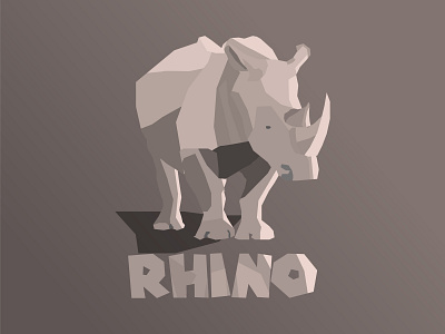 Rhino illustraion art design flat graphic design icon illustration illustrator logo minimal vector