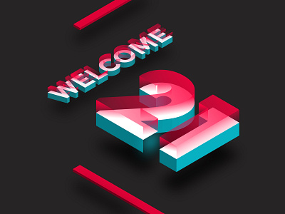 Welcome 21 art design graphic design illustration illustrator isometric isometric art isometric design vector welcome 21