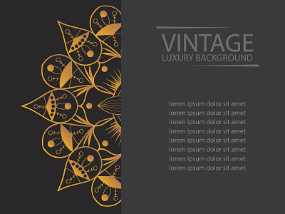 Golden Luxury Vintage Background