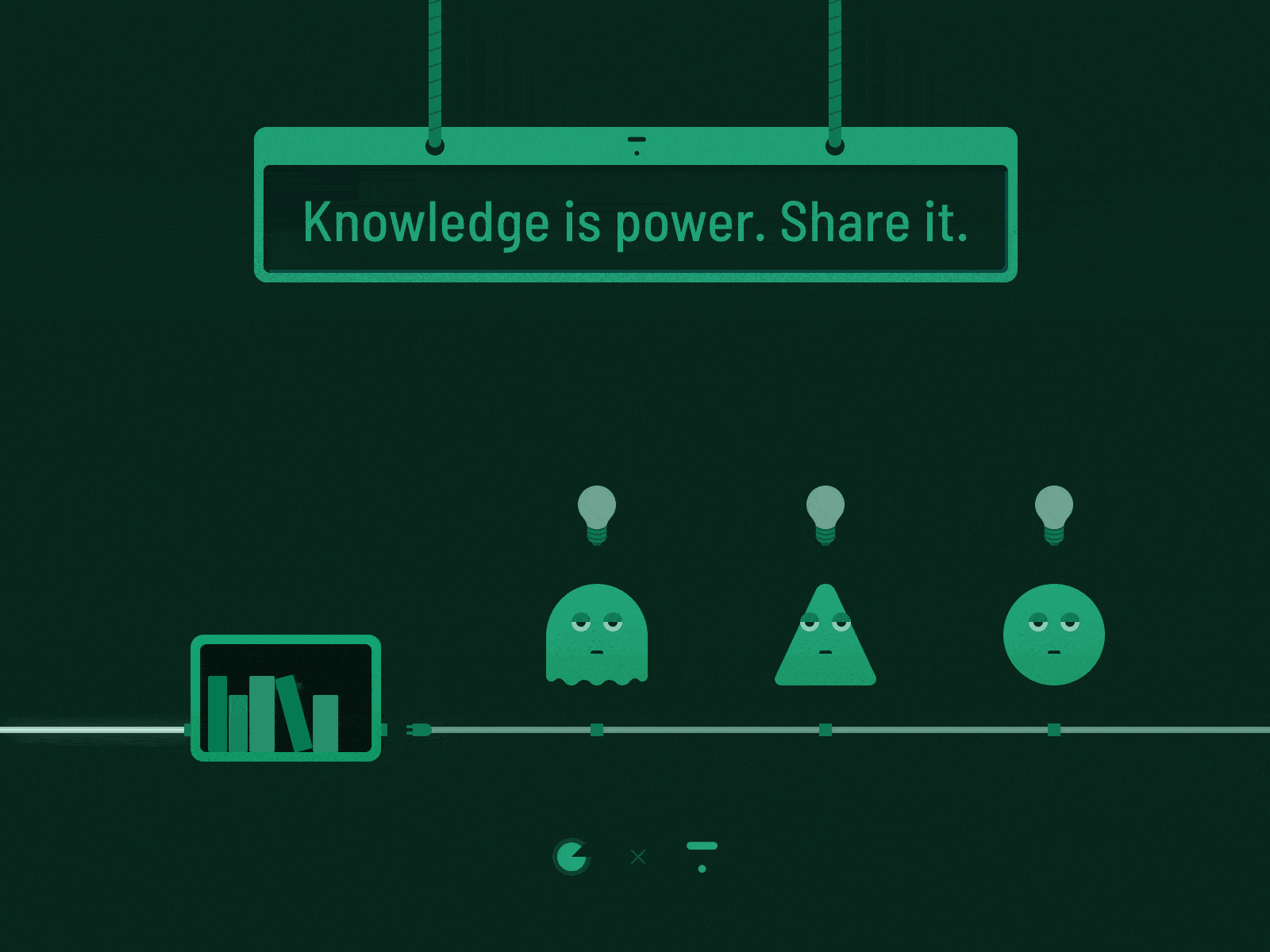 Knowledge is power. Share it. animation books design figma graphic design knowledge motion motion graphics power