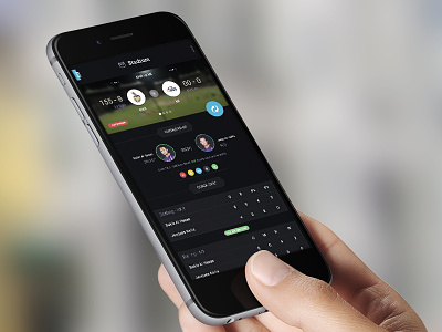 Cricket Score App (WIP) android black cricket score dark elegant flat interface design ios sport ui ux