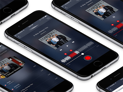 Song Clip Sharing App app design clean clip sharing creative dark elegant interface ios iphone music sharing ui ux