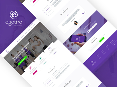 Agatha Smart Home Service home service laundry minimal ui ux web design