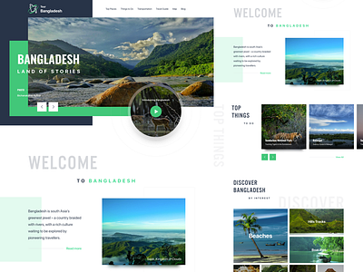 Tourism Website bangladesh creative interaction tourism travel typography ui ux website