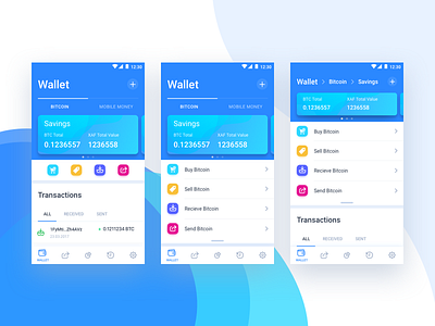 Bitcoin Wallet Screen Micro Interaction bitcoin blockchain crypto currency design ico interaction mobile money typography ui ux wallet website design