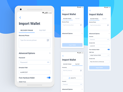 Import wallet store