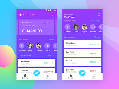 Financial App android app financial app fintech interaction design ios app mobile banking app ui design