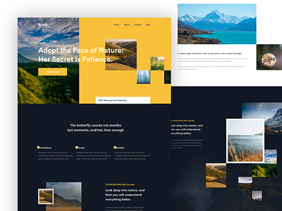 Creative Homepage Design Experiement agency clean app design creative agency creative design minimal nature website web design 2019