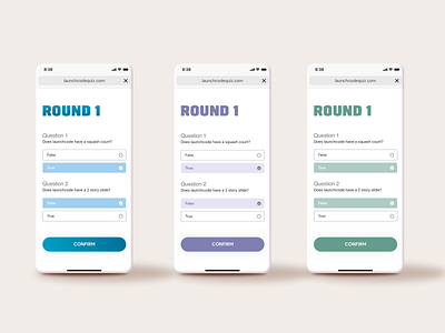 Mobile Quiz blue game green mobile purple questionnaire questions quiz sketch ui web web app