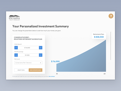 Banking App - Investor profile 📈 banking design financial fintech investment sketch web app web design web portal