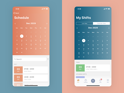 Healthcare Employee App by Luiz Lizardo for launchcode on Dribbble