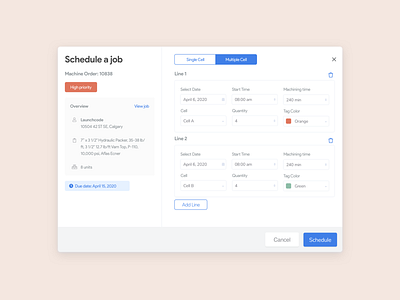 Scheduling a job 📆 calendar calendar ui clean ui day flat job job board jobs modal planning popup schedule scheduler scheduling sketch ui ux web web app web app design