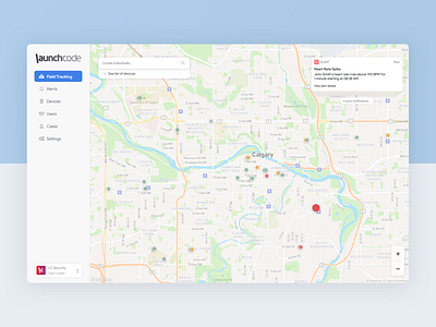 Field Tracking App - Notification alert alerts app clean design field tracking map minimalist notification notification center security sketch sos tracker tracking tracking app ui ux web app web application