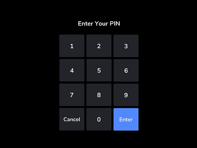 Patronscan - PIN screen
