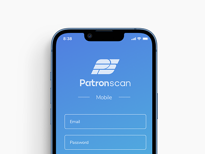 Login screen - Patronscan android app blue clean create account design fake id id id scanner id scanning ios login login screen mobile patronscan sign up simple sketch ui ux