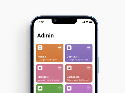 Settings admin android app cards clean dashboard design guest id id scanner ios kpis mobile patronscan scanner settings simple sketch ui ux