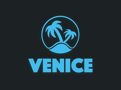 Venice brand logo neon palm tropical