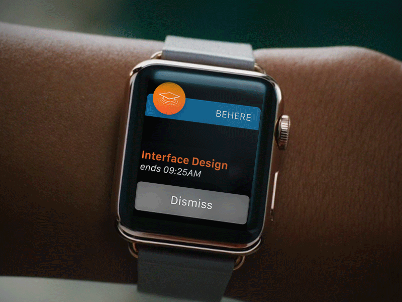 Class Attendance notification after animation apple check checkin effects watch