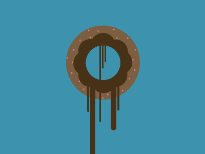 Donut blue brown donut drips first illustrator j dilla pink