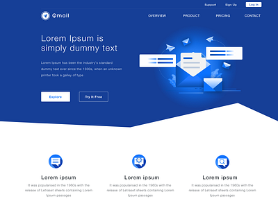 Email Application Landing Page