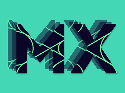 MX Identity Rebound branding design illustration vector