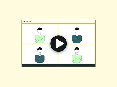 Video call design illustration minimal sketchapp vector